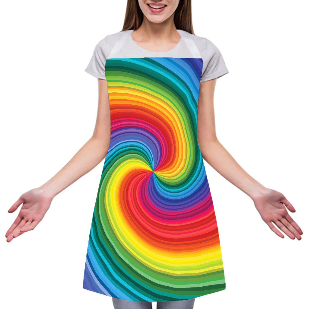 Rainbow Swirl Print Adjustable Apron