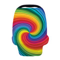 Rainbow Swirl Print Baby Seat Cover