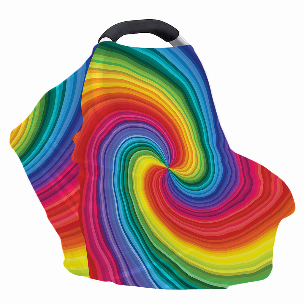 Rainbow Swirl Print Baby Seat Cover