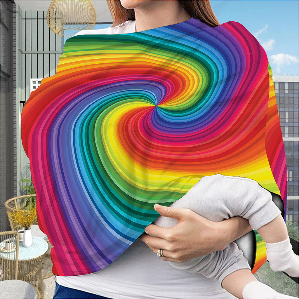 Rainbow Swirl Print Baby Seat Cover