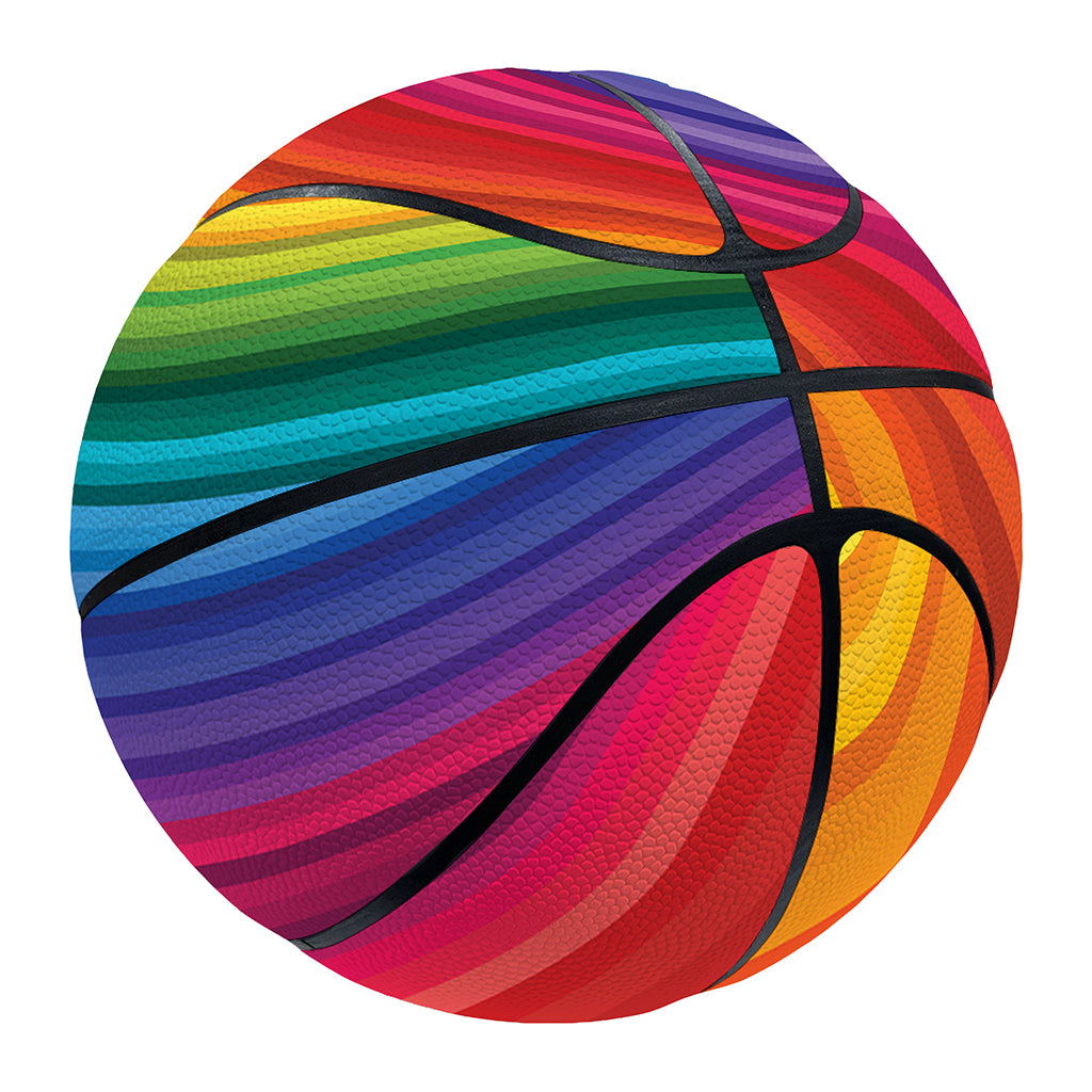 Rainbow Swirl Print Basketball