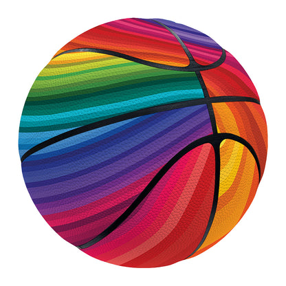 Rainbow Swirl Print Basketball