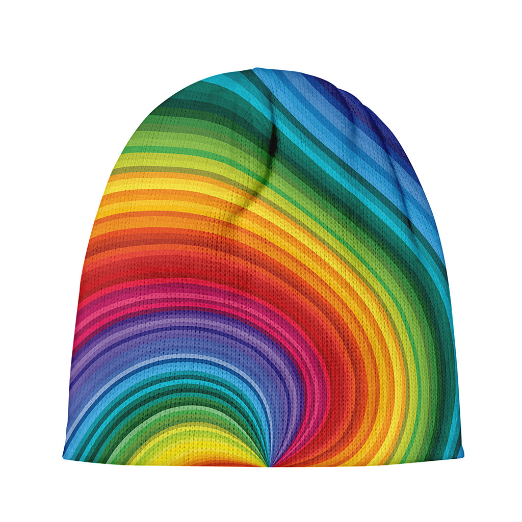 Rainbow Swirl Print Beanie