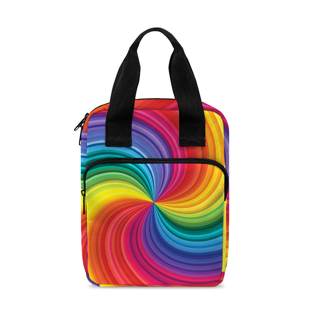 Rainbow Swirl Print Bible Tote Bag