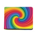 Rainbow Swirl Print Bifold Wallet