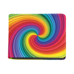 Rainbow Swirl Print Bifold Wallet