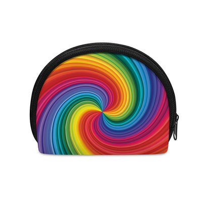 Rainbow Swirl Print Coin Purse