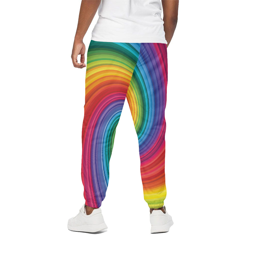 Rainbow Swirl Print Cotton Pants