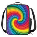 Rainbow Swirl Print Crossbody Lunch Bag