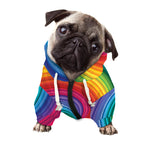 Rainbow Swirl Print Dog Zip Up Hoodie