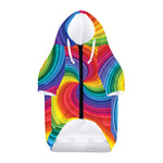 Rainbow Swirl Print Dog Zip Up Hoodie