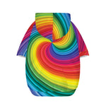 Rainbow Swirl Print Dog Zip Up Hoodie