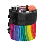 Rainbow Swirl Print Drawstring Makeup Bag