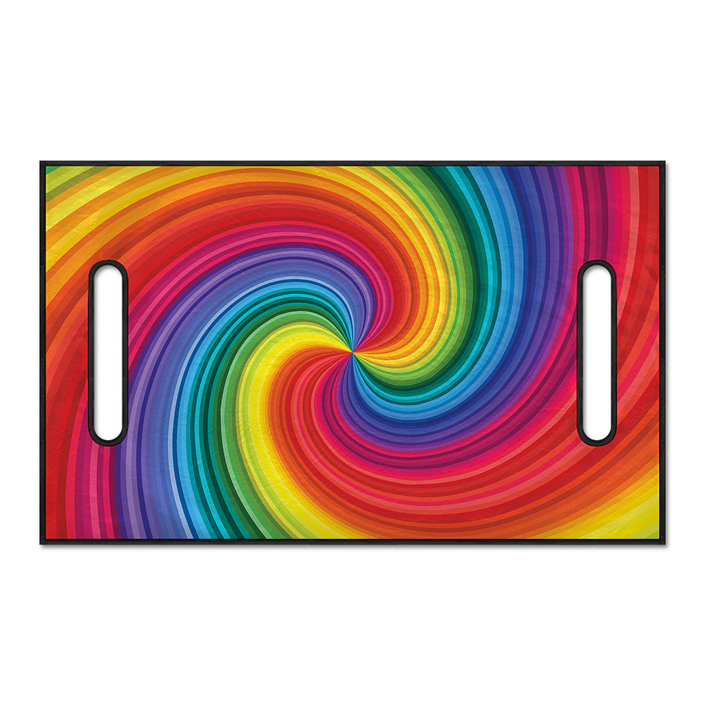 Rainbow Swirl Print Golf Cart Seat Cover