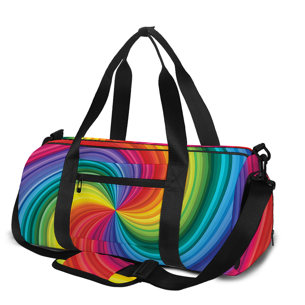 Rainbow Swirl Print Gym Bag