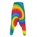 Rainbow Swirl Print Hammer Pants