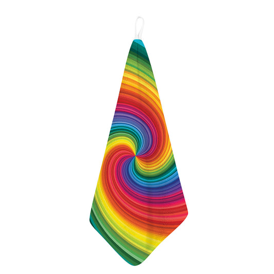 Rainbow Swirl Print Hand Towel
