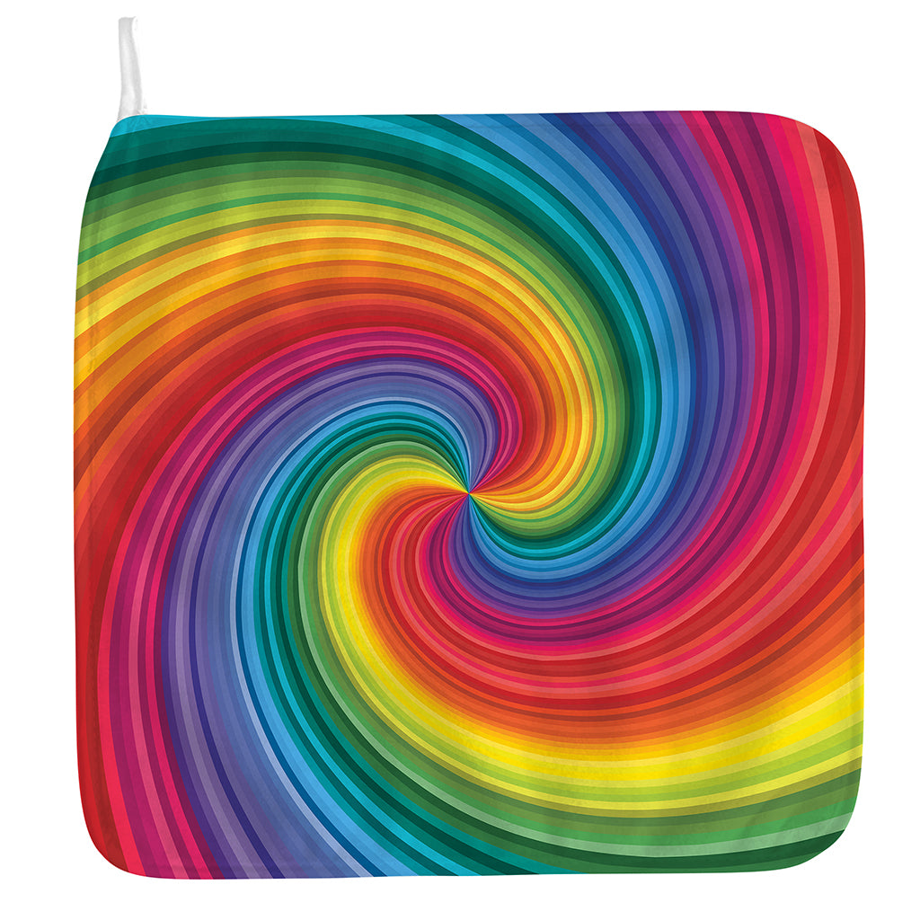 Rainbow Swirl Print Hand Towel