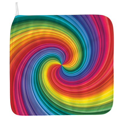 Rainbow Swirl Print Hand Towel