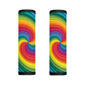 Rainbow Swirl Print Handle Covers