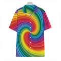 Rainbow Swirl Print Hawaiian Shirt