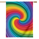 Rainbow Swirl Print House Flag