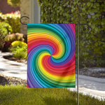 Rainbow Swirl Print House Flag