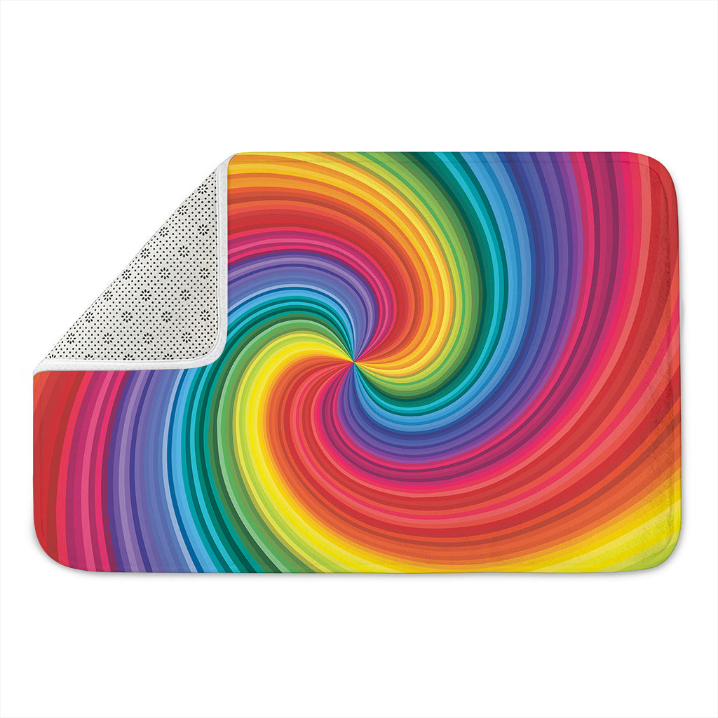 Rainbow Swirl Print Indoor Door Mat