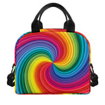 Rainbow Swirl Print Insulated Lunch Bag