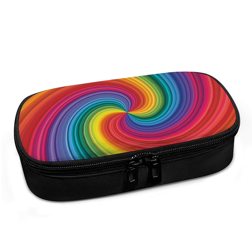 Rainbow Swirl Print Insulin Cooler Travel Case