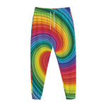 Rainbow Swirl Print Jogger Pants