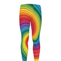 Rainbow Swirl Print Men's Leggings