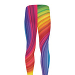 Rainbow Swirl Print Men's leggings