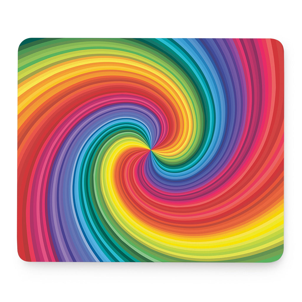 Rainbow Swirl Print Mouse Pad