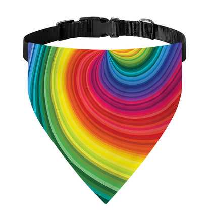 Rainbow Swirl Print Over The Collar Dog Bandana