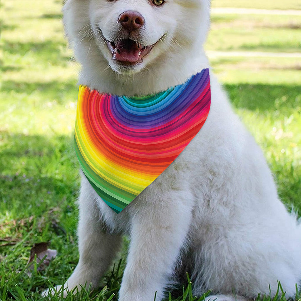 Rainbow Swirl Print Over The Collar Dog Bandana