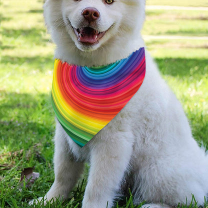 Rainbow Swirl Print Over The Collar Dog Bandana