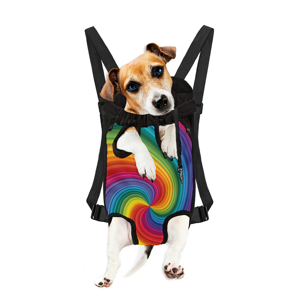 Rainbow Swirl Print Pet Carrier Backpack