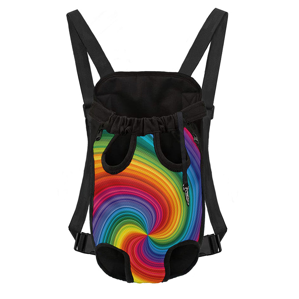 Rainbow Swirl Print Pet Carrier Backpack