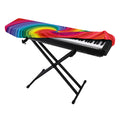 Rainbow Swirl Print Piano Keyboard Cover