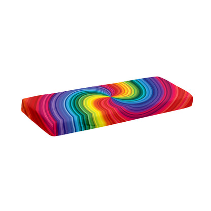 Rainbow Swirl Print Piano Keyboard Cover