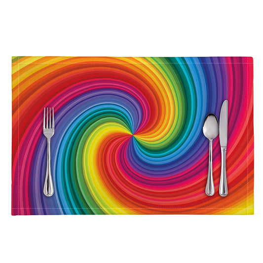 Rainbow Swirl Print Placemat