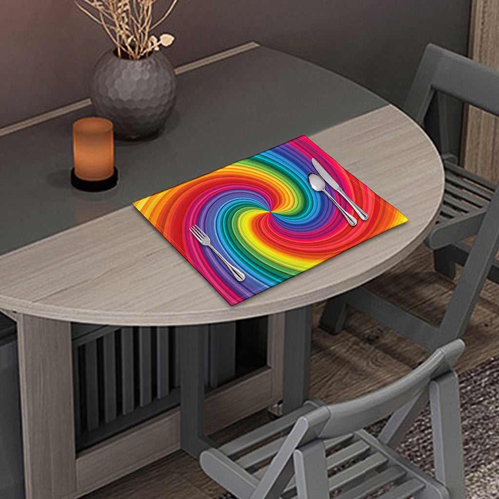 Rainbow Swirl Print Placemat