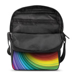 Rainbow Swirl Print Rectangular Crossbody Bag