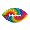 Rainbow Swirl Print Rugby Ball