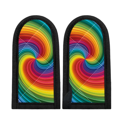 Rainbow Swirl Print Skillet Handle Cover