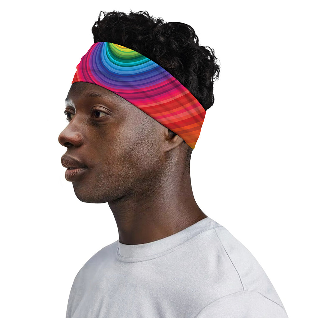 Rainbow Swirl Print Sports Headband