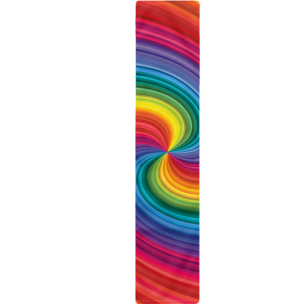 Rainbow Swirl Print Table Runner