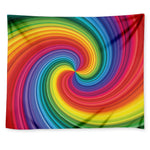 Rainbow Swirl Print Tapestry