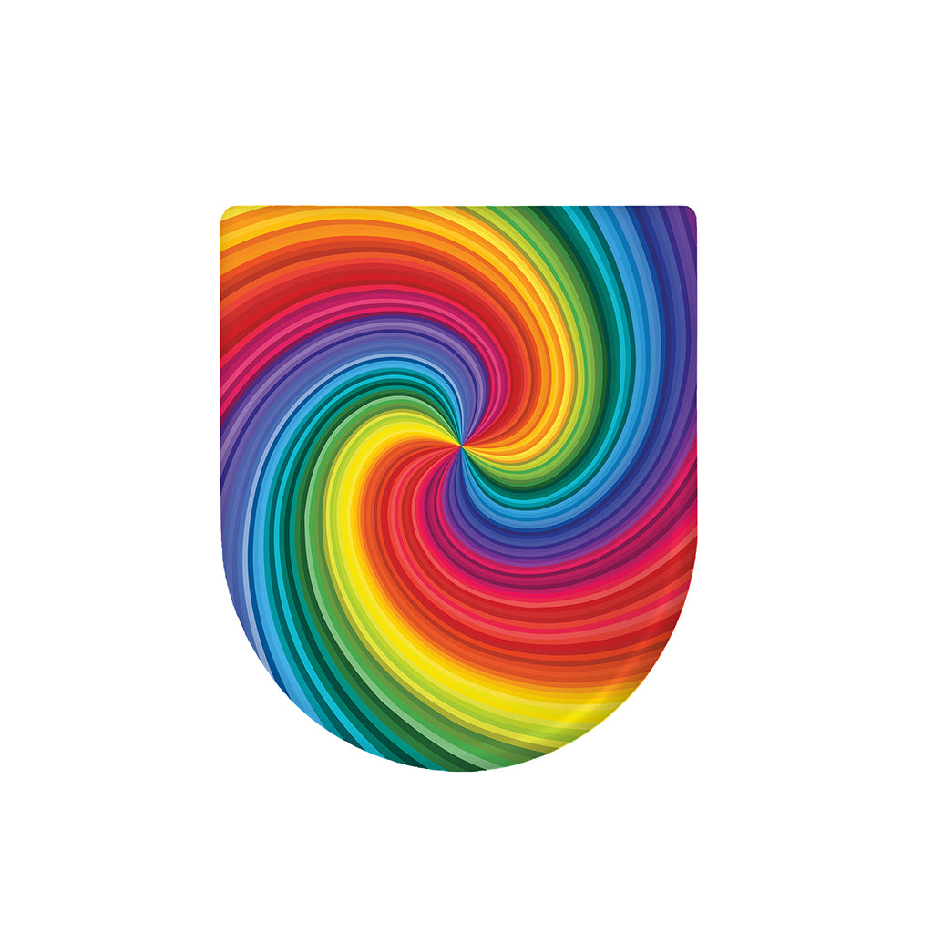 Rainbow Swirl Print Toilet Lid Cover